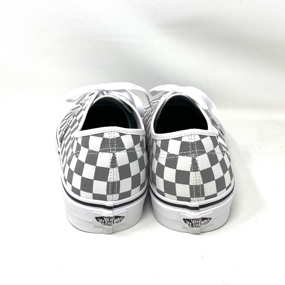 VANS Authentic Check Low Top Gray Women's Canvas Skate Sneakers Size VN0A5KRDB9J - Picture 6 of 10